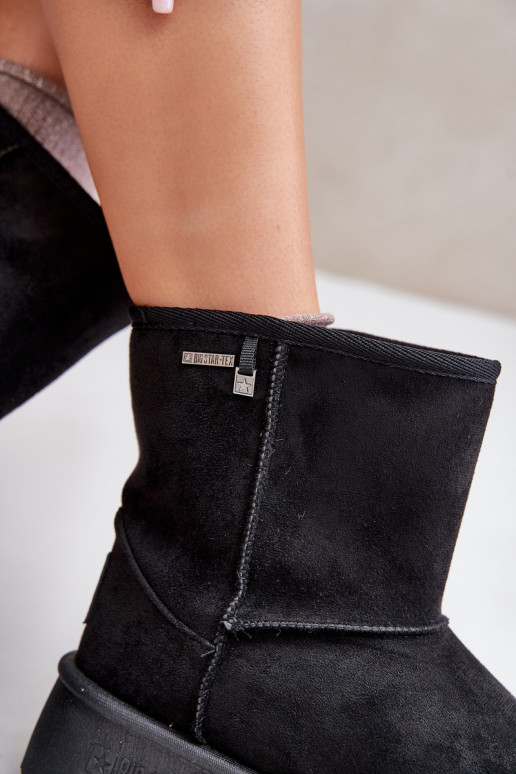 High Women's Snow Boots On Platform Big Star OO274898 Black