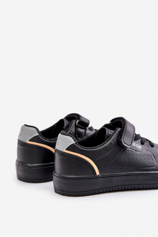 Children's Sneakers Made Of Eco Leather With Velcro Big Star OO374004 Black Children's Sneakers Made Of Eco Leather With Velcro Big Star OO374004 Black