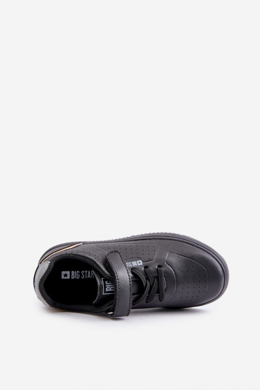 Children's Sneakers Made Of Eco Leather With Velcro Big Star OO374004 Black Children's Sneakers Made Of Eco Leather With Velcro Big Star OO374004 Black
