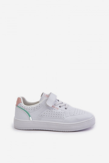 Children's casual shoes with adhesive eco leather fasteners Big Star OO374005 white 2