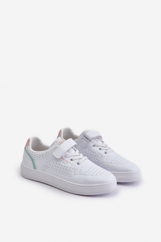 Children's Sneakers Made Of Eco Leather With Velcro Big Star OO374005 White
