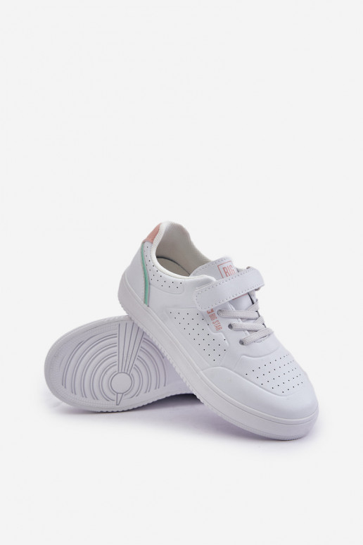 Children's Sneakers Made Of Eco Leather With Velcro Big Star OO374005 White