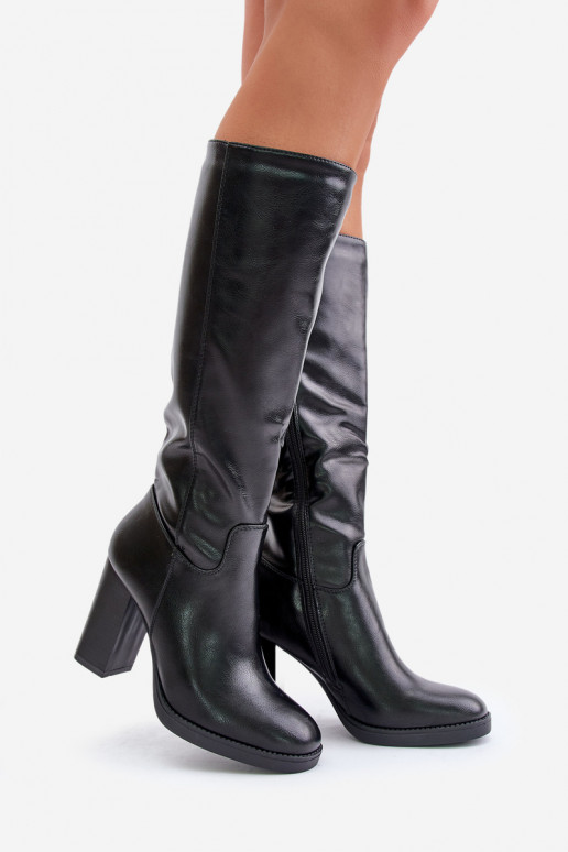Knee-high boots, black Riamaya