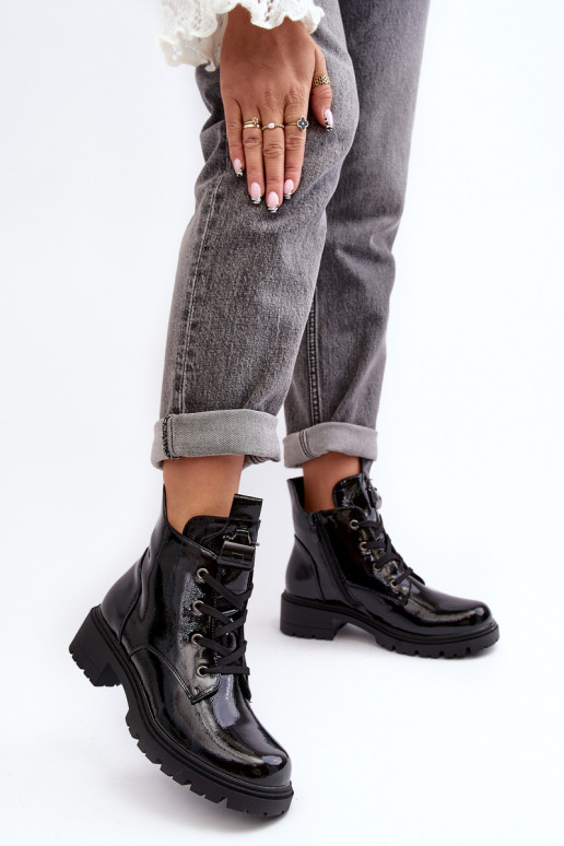 Women's lacquer effect zipped loafers... Women's lacquer effect zipped loafers...