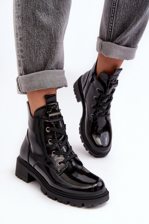 Women's lacquer effect zipped loafers... Women's lacquer effect zipped loafers...