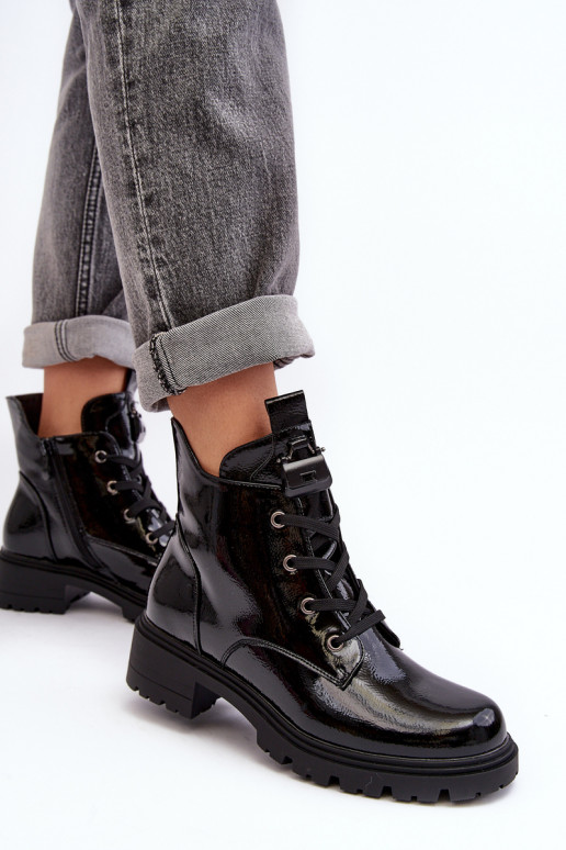 Women's lacquer effect zipped loafers... Women's lacquer effect zipped loafers...