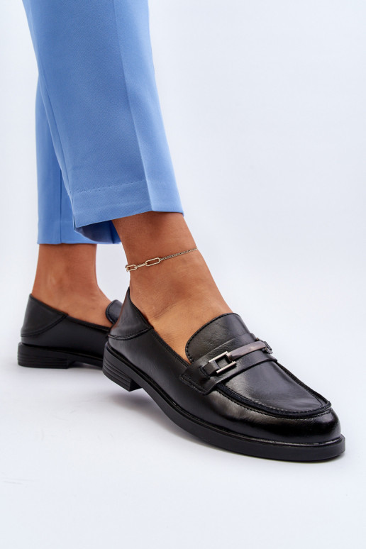 Women's loafers in black Nurea