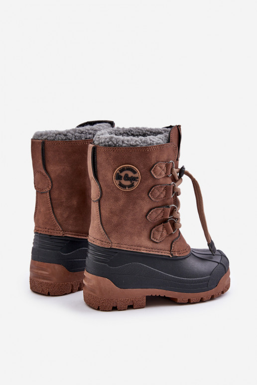 High Warm Children's Snow Boots With Drawstring Brown Lee Cooper LCJ-24-44-2842K High Warm Children's Snow Boots With Drawstring Brown Lee Cooper LCJ-24-44-2842K