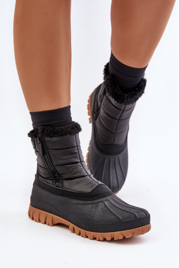 Snow Boots Women's Insulated with Fur Inside To Castle Lee Cooper LCJ-24-44-2866 Black