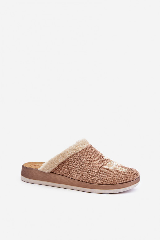 Women's Slippers With Reindeer Inblu CT000034 Beige Women's Slippers With Reindeer Inblu CT000034 Beige