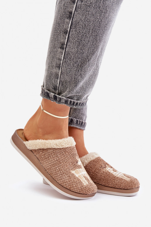 Women's Slippers With Reindeer Inblu CT000034 Beige Women's Slippers With Reindeer Inblu CT000034 Beige