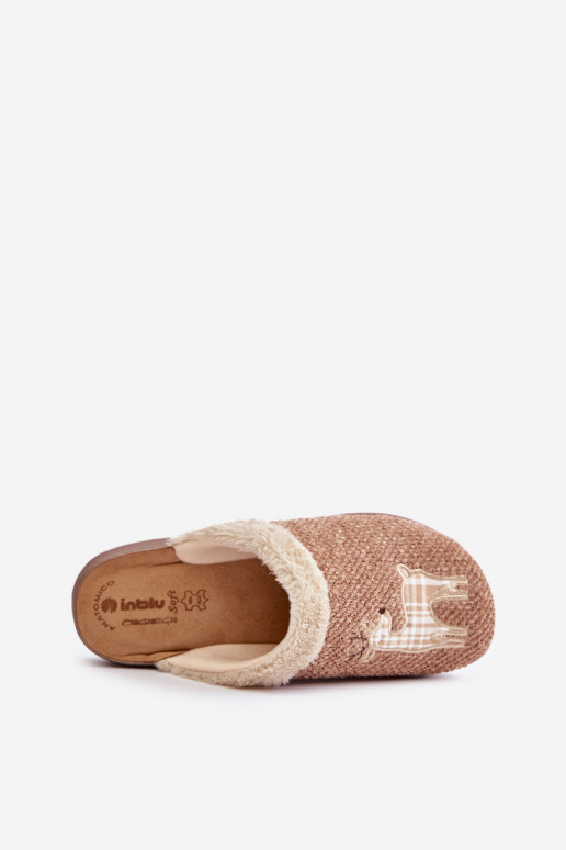 Women's Slippers With Reindeer Inblu CT000034 Beige Women's Slippers With Reindeer Inblu CT000034 Beige