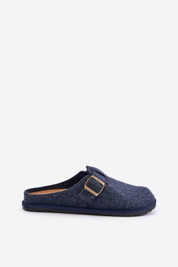 Comfortable slippers for men with buckles Inblu SI000019 dark blue 2
