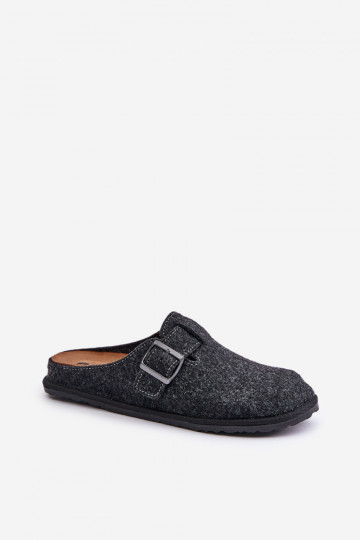 Comfortable slippers for men with buckles Inblu SI000019 grey
