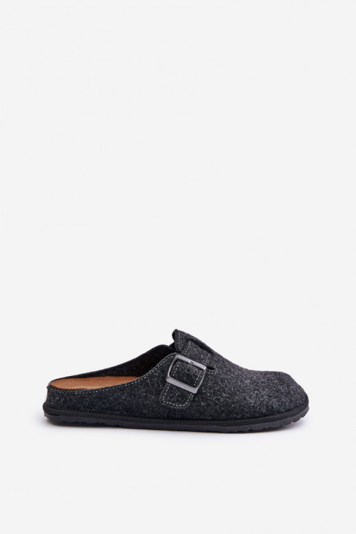 Comfortable Men's Slippers With Buckle Inblu Graphite SI000019 Comfortable Men's Slippers With Buckle Inblu Graphite SI000019