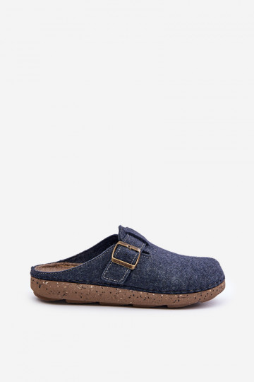 Slippers for men with buckles Inblu MT000012 dark blue 2