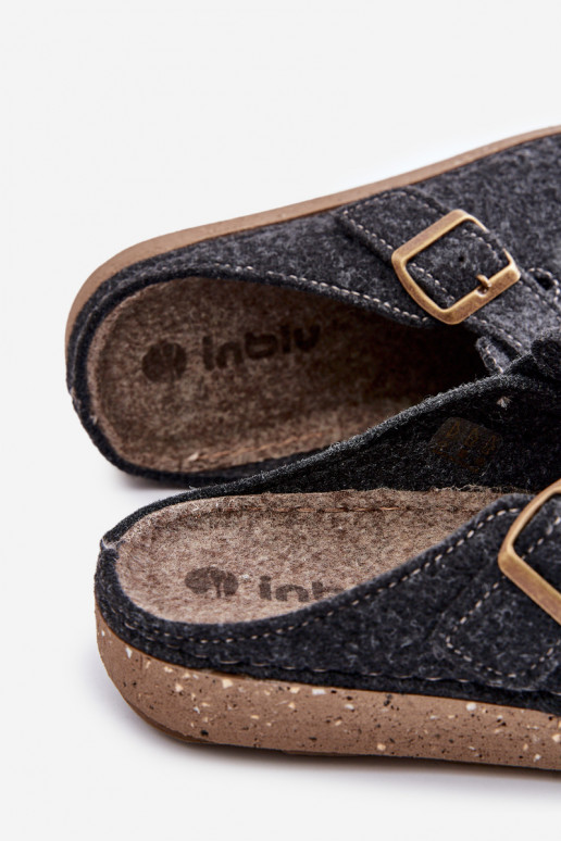 Men's Slippers With Buckle Preventive Slippers Inblu MT000012 Graphite Men's Slippers With Buckle Preventive Slippers Inblu MT000012 Graphite