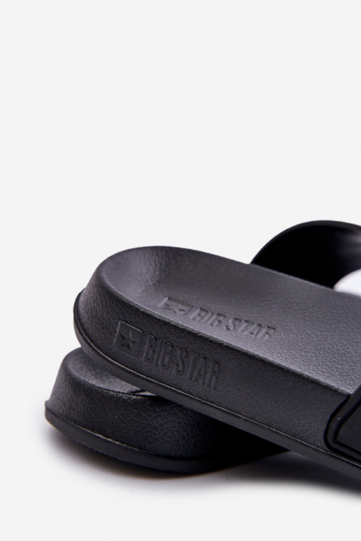 Men's Slippers With Logo Big Star OO174028 Black Men's Slippers With Logo Big Star OO174028 Black