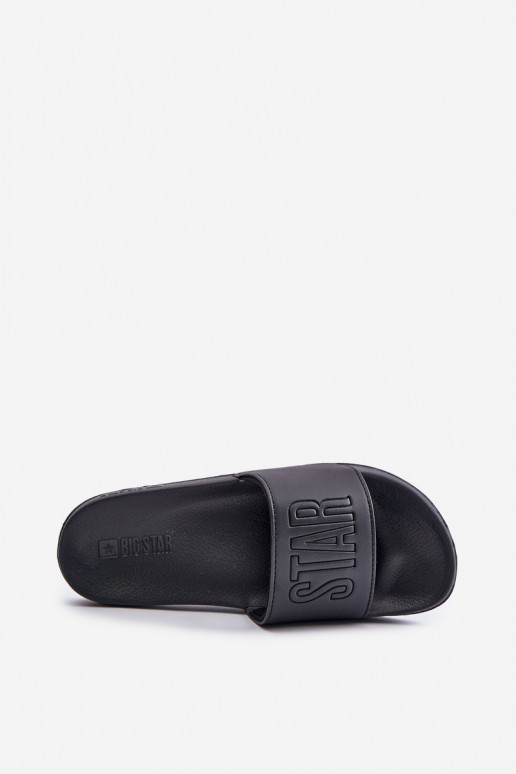 Lightweight Men's Slippers With Logo Big Star OO174030 Black