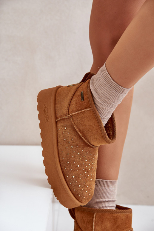 Snow boots with decoration on platform Big Star OO274A104 Camel Snow boots with decoration on platform Big Star OO274A104 Camel