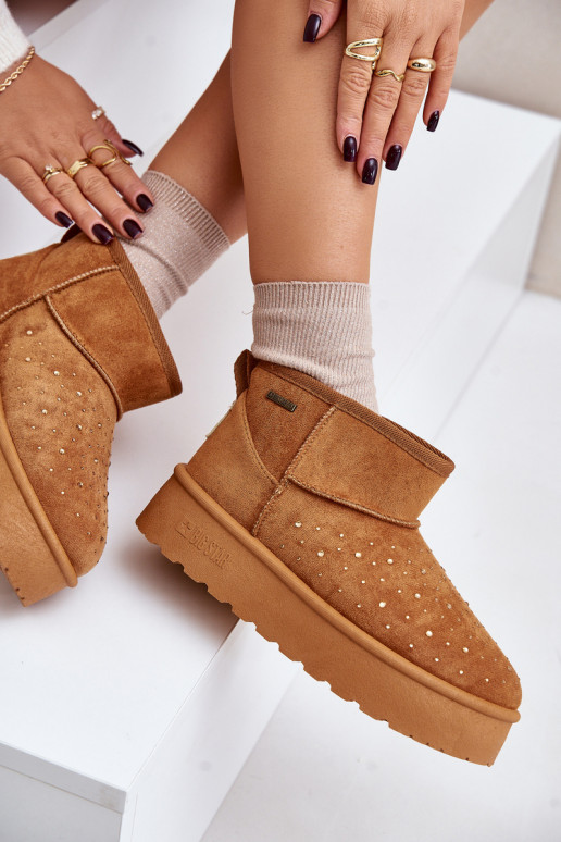 Snow boots with decoration on platform Big Star OO274A104 Camel Snow boots with decoration on platform Big Star OO274A104 Camel