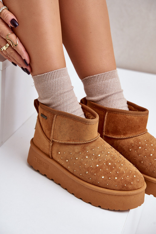 Snow boots with decoration on platform Big Star OO274A104 Camel Snow boots with decoration on platform Big Star OO274A104 Camel
