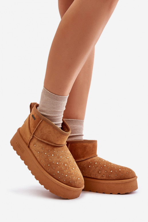 Snow boots with decoration on platform Big Star OO274A104 Camel Snow boots with decoration on platform Big Star OO274A104 Camel