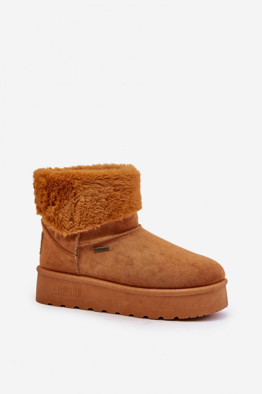 Platform Snow Boots with Fur Big Star OO274A106 Camel