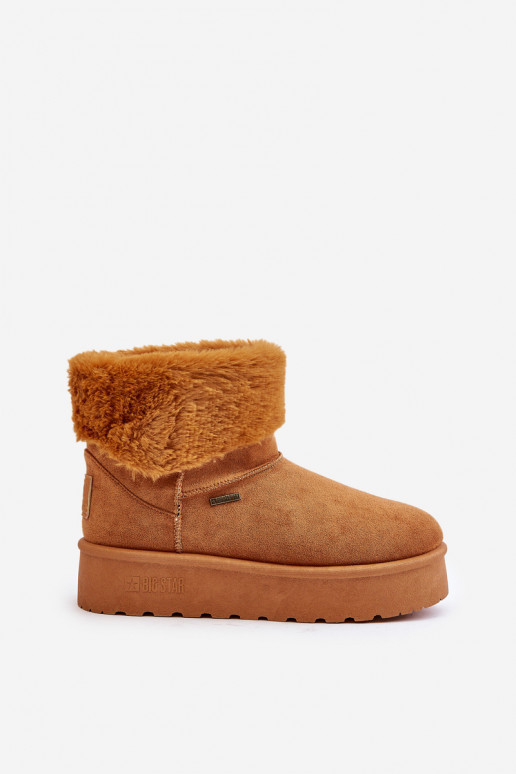 Platform Snow Boots with Fur Big Star OO274A106 Camel