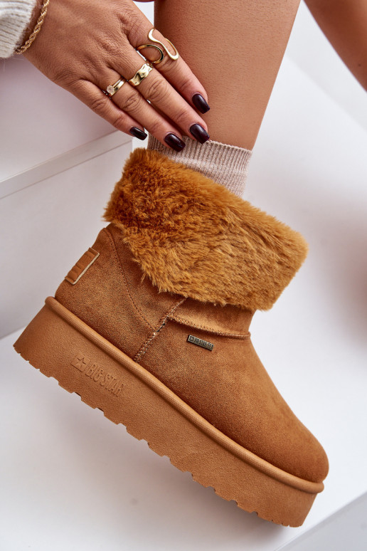 Platform Snow Boots with Fur Big Star OO274A106 Camel