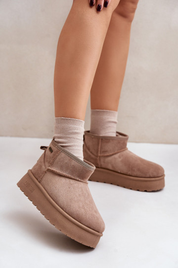 Low snow boots with platform Big Star OO274A100 beige 2