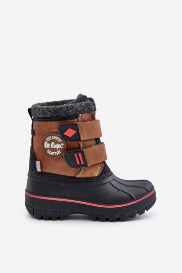 Snow boots for children with adhesive fastenings Lee Cooper LCJ-24-44-2864K brown 2