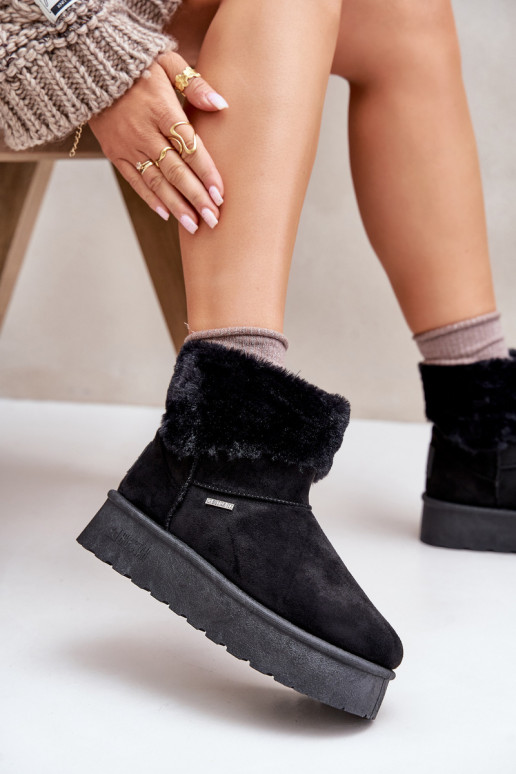 Snow boots on platform with fur Big Star OO274A108 Black Snow boots on platform with fur Big Star OO274A108 Black