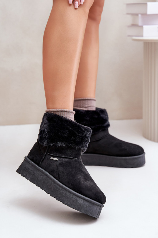 Snow boots on platform with fur Big Star OO274A108 Black Snow boots on platform with fur Big Star OO274A108 Black