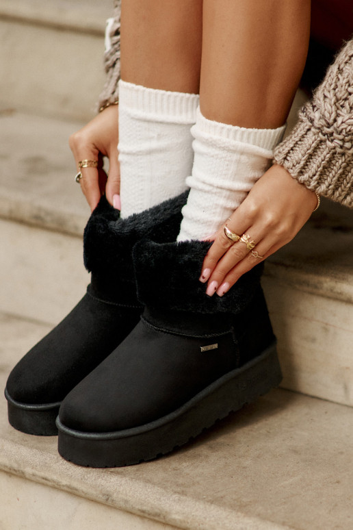 Snow boots on platform with fur Big Star OO274A108 Black Snow boots on platform with fur Big Star OO274A108 Black