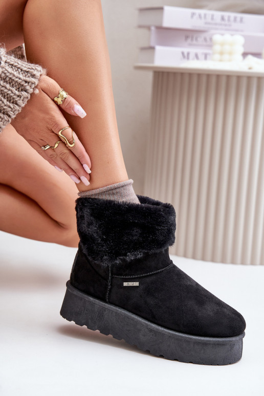 Snow boots on platform with fur Big Star OO274A108 Black Snow boots on platform with fur Big Star OO274A108 Black