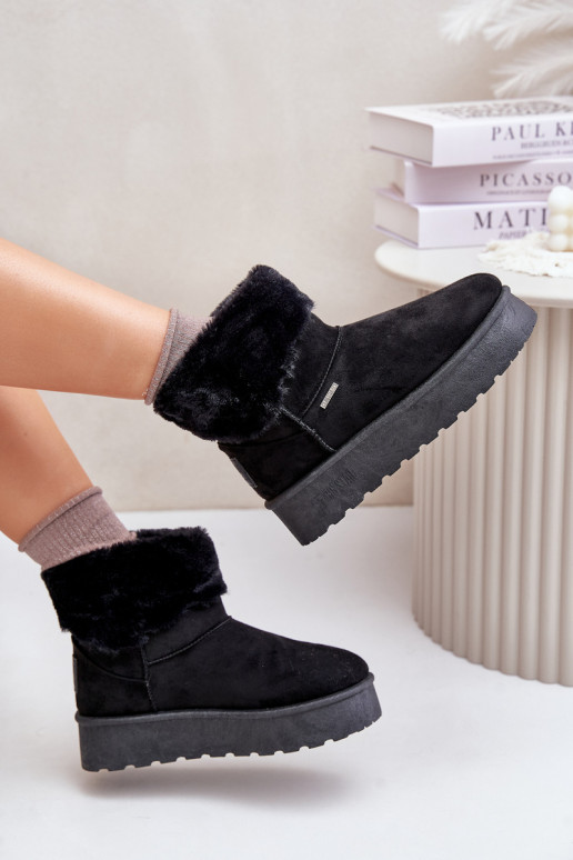 Snow boots on platform with fur Big Star OO274A108 Black Snow boots on platform with fur Big Star OO274A108 Black