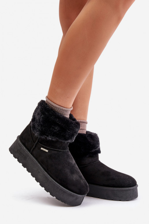 Snow boots on platform with fur Big Star OO274A108 Black Snow boots on platform with fur Big Star OO274A108 Black