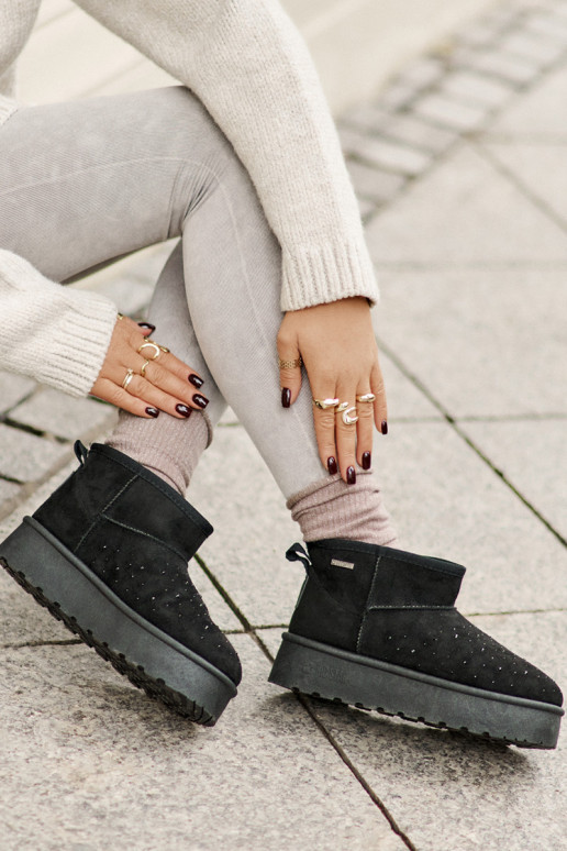 Snow boots with decoration on platform Big Star OO274A105 black