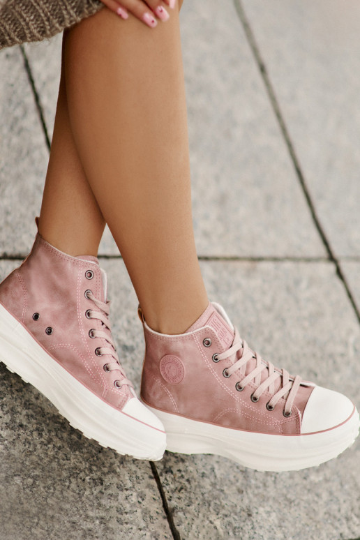 Warm Women's Platform Sneakers Big Star OO274071 Pink