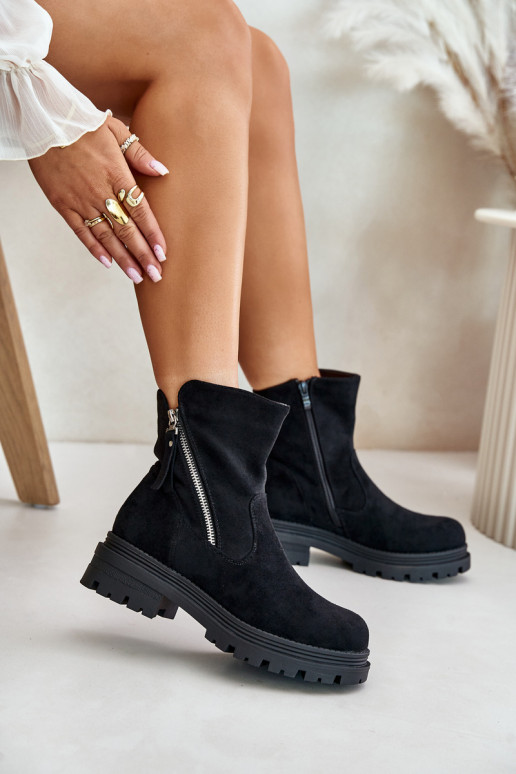 Warm Lined Ankle Boots On Flat Heel... Warm Lined Ankle Boots On Flat Heel...
