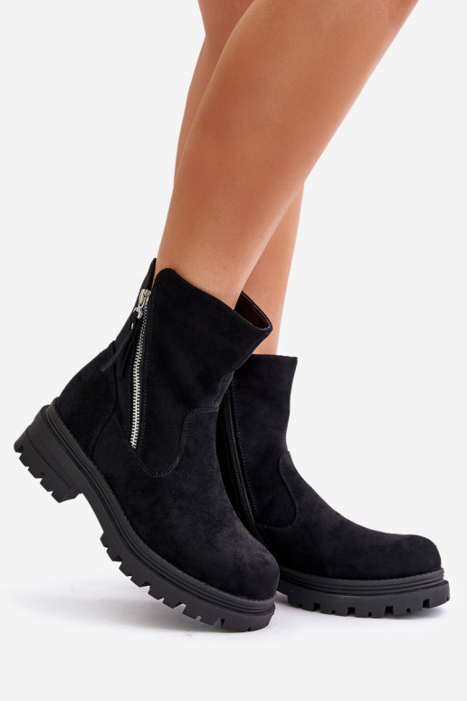 Warm Lined Ankle Boots On Flat Heel... Warm Lined Ankle Boots On Flat Heel...