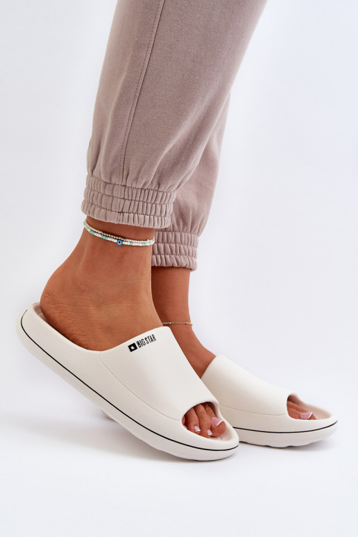 Light Women's Flip Flops Big Star NN274A043 White