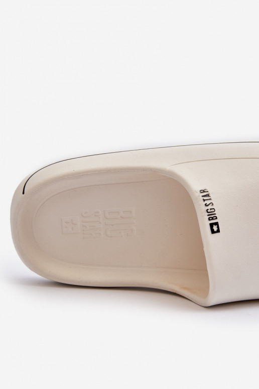 Lekkie Klapki Damskie Big Star NN274A043 Białe