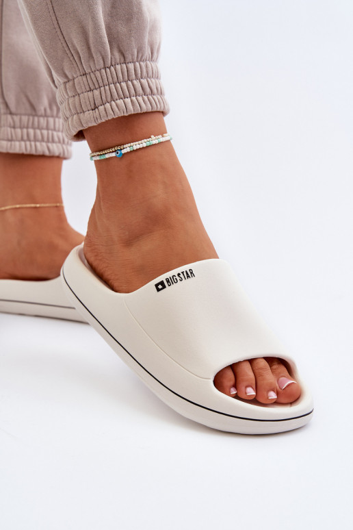 Light Women's Flip Flops Big Star NN274A043 White