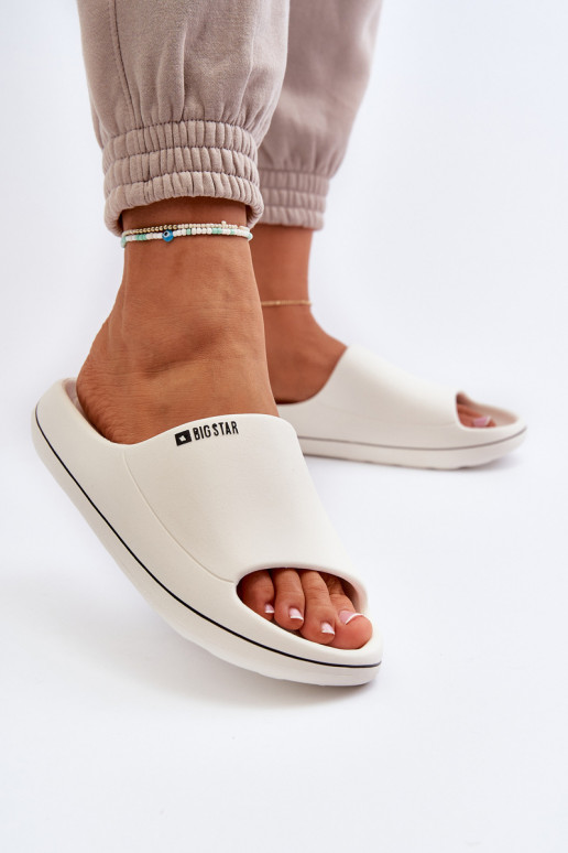 Light Women's Flip Flops Big Star NN274A043 White