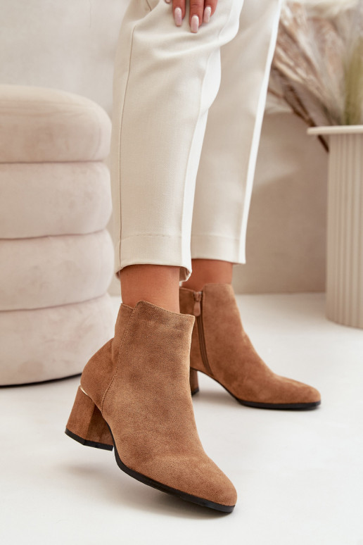 Eco Suede Ankle Boots With Heel... Eco Suede Ankle Boots With Heel...
