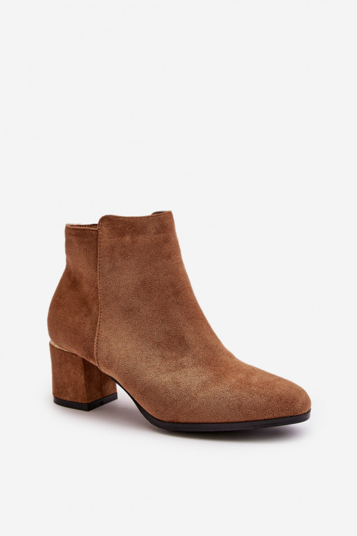 Eco Suede Ankle Boots With Heel... Eco Suede Ankle Boots With Heel...