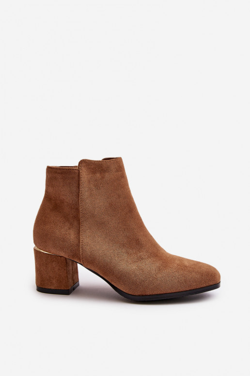 Eco Suede Ankle Boots With Heel... Eco Suede Ankle Boots With Heel...