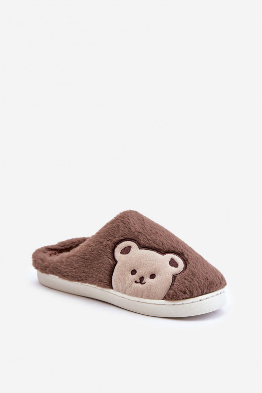 Fiorinella brown slippers with teddy bear fur Fiorinella brown slippers with teddy bear fur